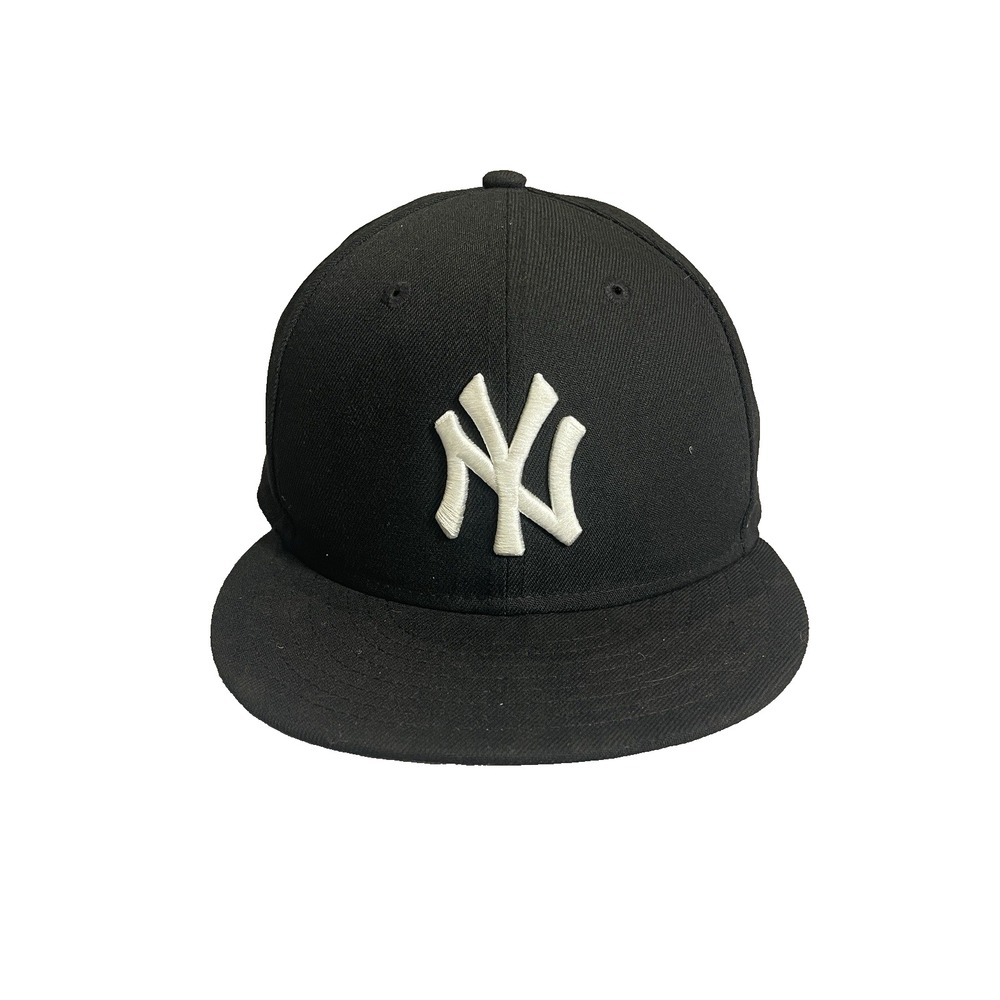 New York Yankees Hat Cap New Era 59FIFTY Fitted Mens 7 Black Baseball MLB